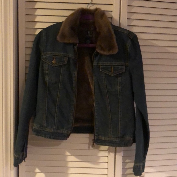 INC International Concepts Jackets & Blazers - Inc fur lined jean jacket NWT